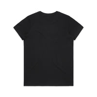 Women's Maple Organic Tee Shirt |Arena Custom Blanks - Arena Prints - Back - Black