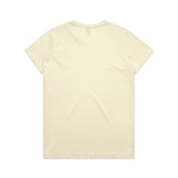 Women's Maple Tee Shirt | Arena Custom Blanks - Arena Prints - Back -Butter - Yellow