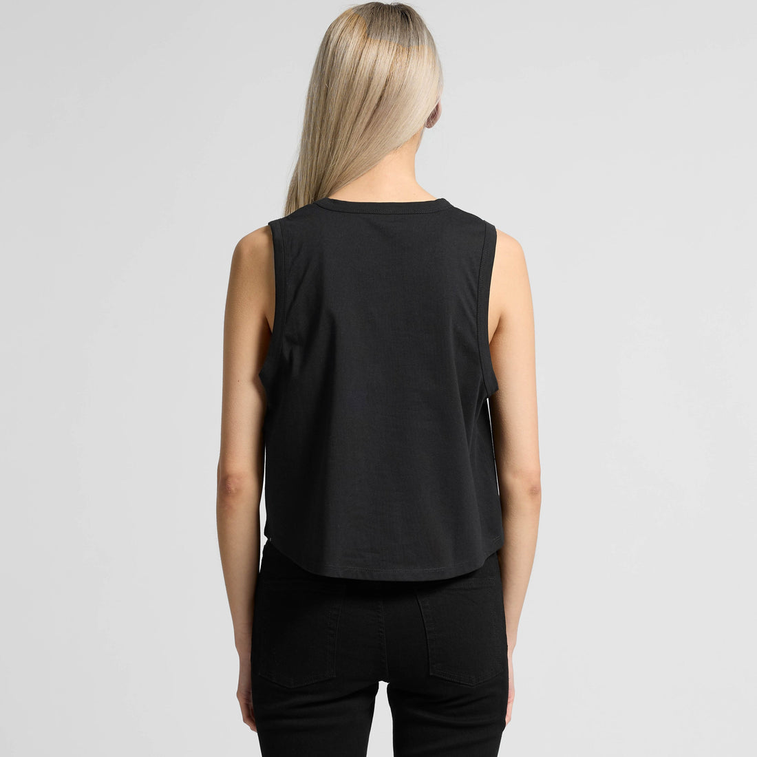 Women's Martina Crop Tank | Arena Custom blanks - Arena Prints - Modeled Shot - Back