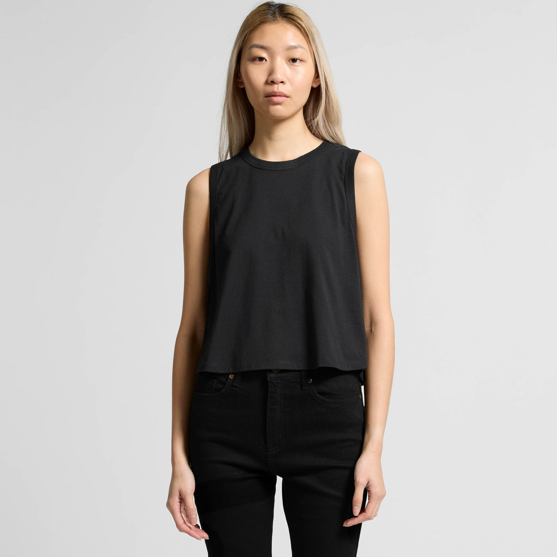 Women's Martina Crop Tank | Arena Custom blanks - Arena Prints - Modeled Shot - Front