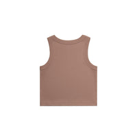 Women's Organic Rib Crop Tank | Arena Custom Blanks - Arena Prints - Back - Hazy Pink - Pink