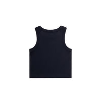 Women's Organic Rib Crop Tank | Arena Custom Blanks - Arena Prints - Back - Navy - Blue