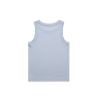Women's Organic Rib Tank | Arena Custom Blanks - Arena Prints - Back - Powder - Blue