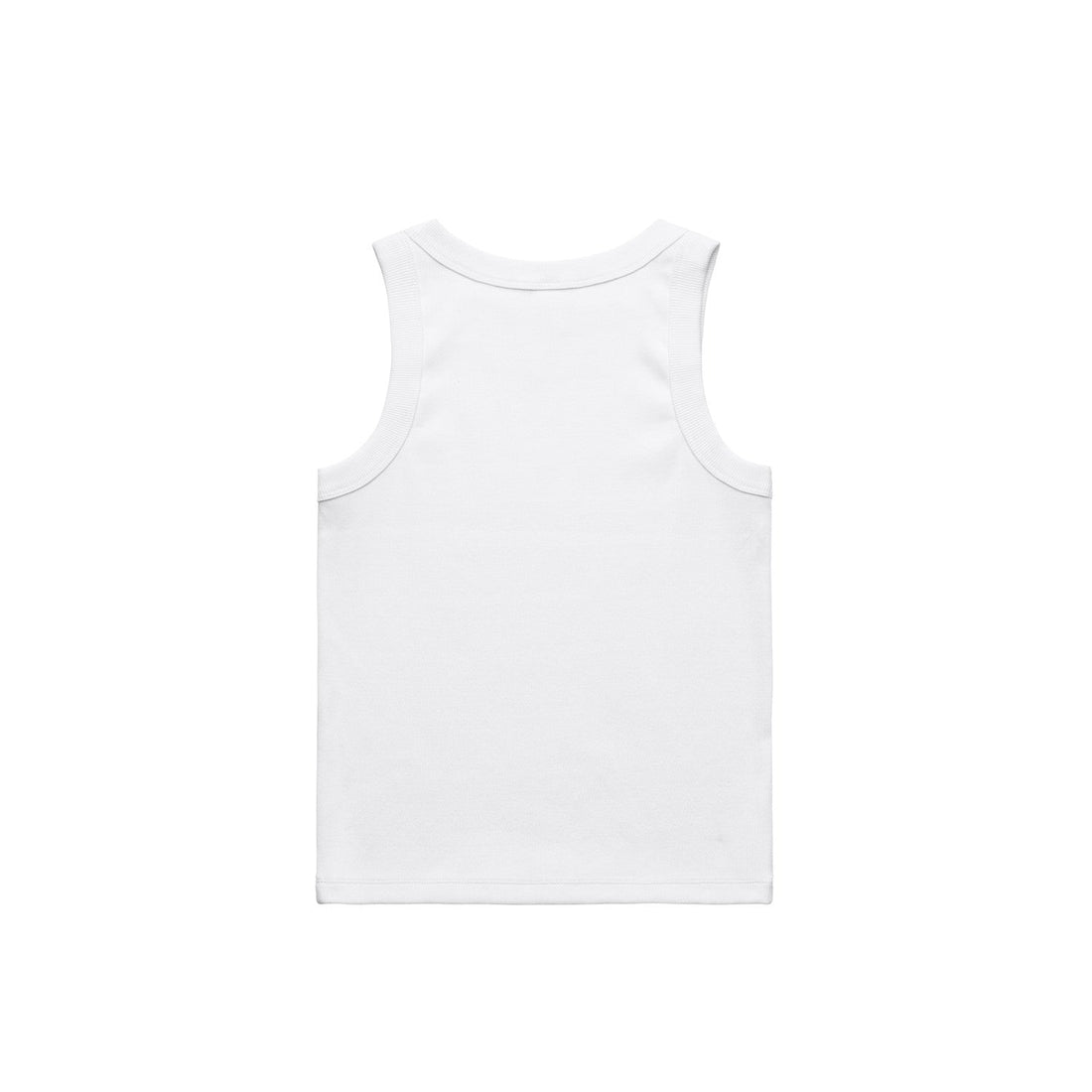 Women's Organic Rib Tank | Arena Custom Blanks - Arena Prints - Back - White
