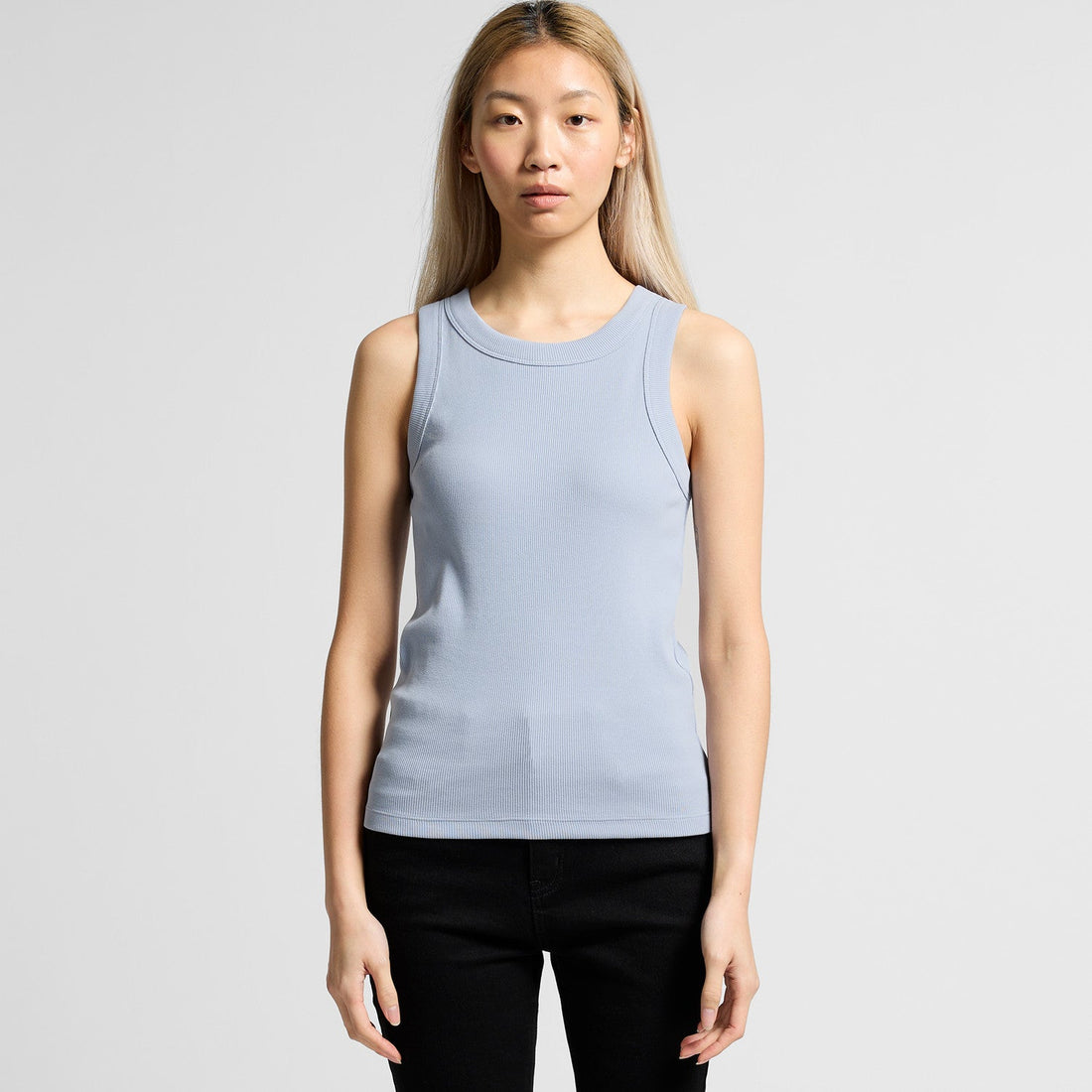 Women's Organic Rib Tank | Arena Custom Blanks - Arena Prints - Modeled Shot - Front