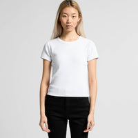 Women's Organic Rib Tee | Arena Custom Blanks - Arena Prints - Modeled Shot - Front
