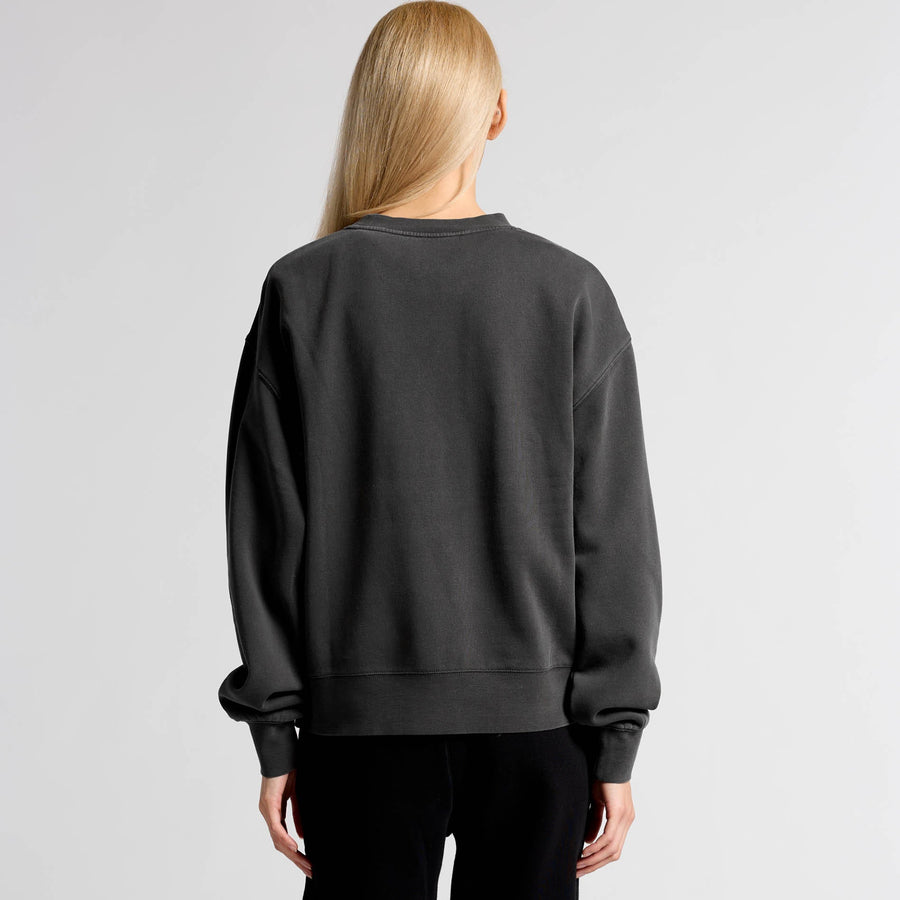 Women's Relax Faded Crew | Arena Custom Blanks - Arena Prints - Modeled Shot - Back