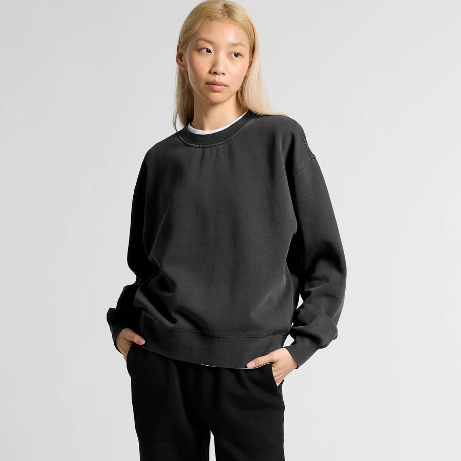 Women's Relax Faded Crew | Arena Custom Blanks - Arena Prints - Modeled Shot - Cover