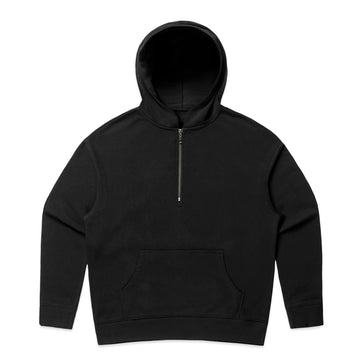 Women's Relax Half Zip Hood | Arena Custom Blanks - Arena Prints - Front - Black