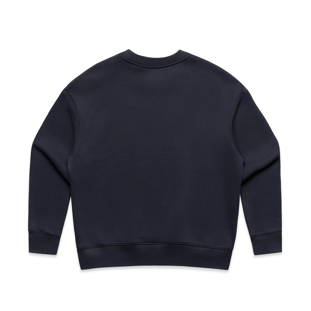 Women's Relaxed Crew | Arena Custom Blanks - Arena Prints - Back  - Ink Blue - Blue
